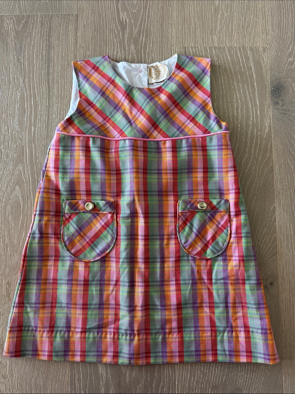 TBBC Lincoln Park Plaid Dress with Front Pockets - Multicolor